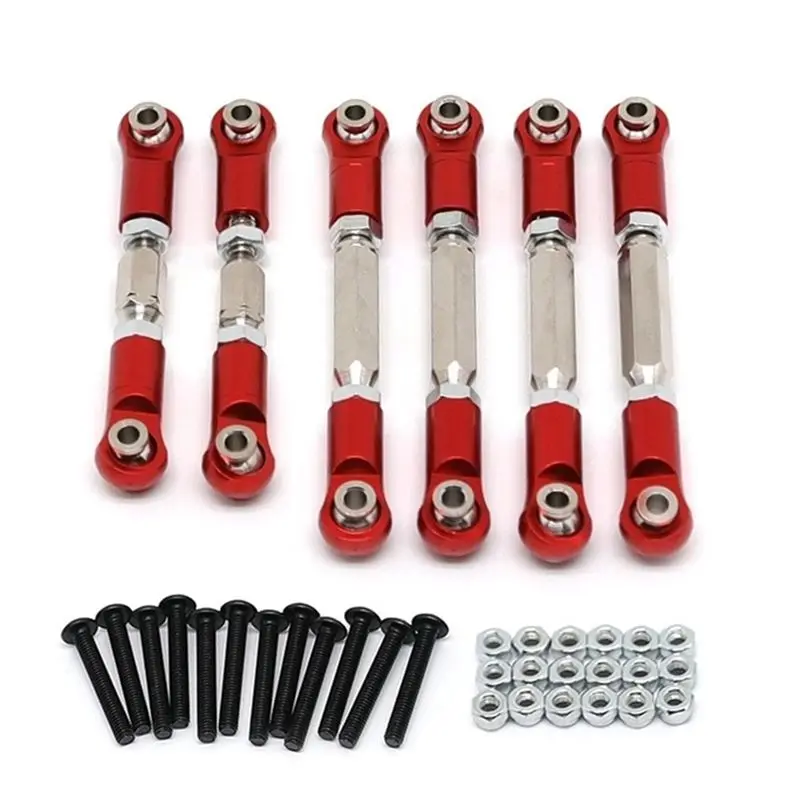 FULL-Metal Adjustable Tie Rods Turnbuckles Toe Links Linkage Set For 1/10 Arrma Senton Granite 4X4 MEGA 550 Upgrade Parts