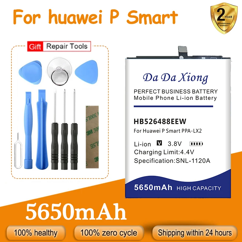 

DaDaXiong New 5650 HB526488EEW Li-Polymer Battery Replacement For Huawei Enjoy 20 SE / P Smart 2021 Smartphone Free Tools