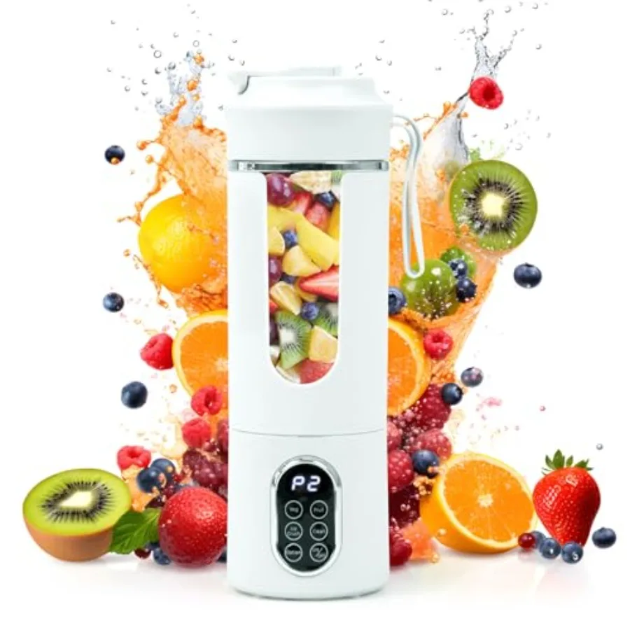 

530ML Portable Blender, Mini Portable Electric USB Juicer, Small Personal Blender for Smoothies and Shakes, With Automatic Clea