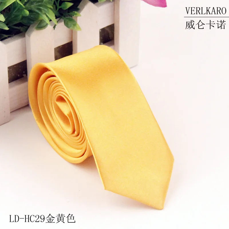 Leisure Student 5cm Solid Color Narrow Edition Instagram Polyester Silk Business Men's Multi color Tie Available in Stock