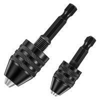 2Pcs Hex Shank Keyless Drill Chuck Screwdriver Converter Drill Adapter Quick Change Drill Bits Tool(0.6-8mm 0.3-3.6mm)