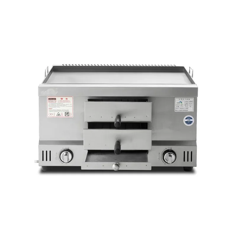 

Commercial Gas Grill LPG Griddles Stainless Steel Flat Pan Pancake Maker Grilled Squid Cooking Teppanyaki Dorayaki Machine