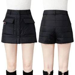 Korean Golf Padded Shorts Winter Golf Wear Women 2024 High Quality black biker Shorts New Fake Two Items Skirt Pants Clothes