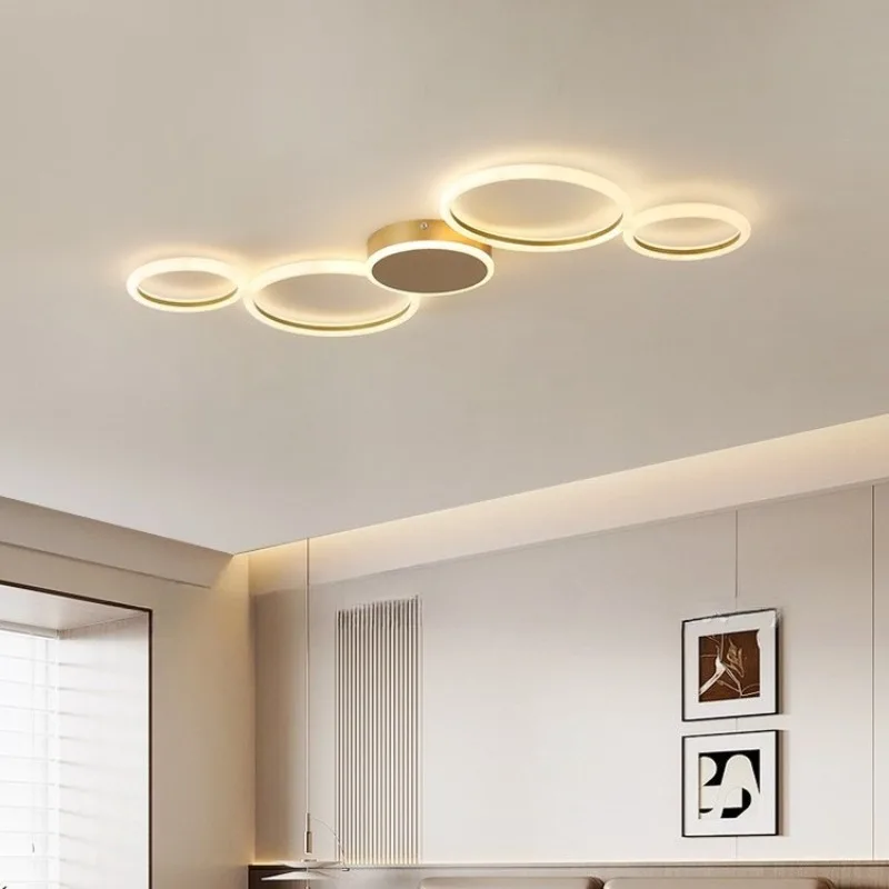 Circular Combination Modern Minimalist Ceiling Lights Acrylic Bedroom Decoration Lighting Fixtures Living Room Cafe Restaurant