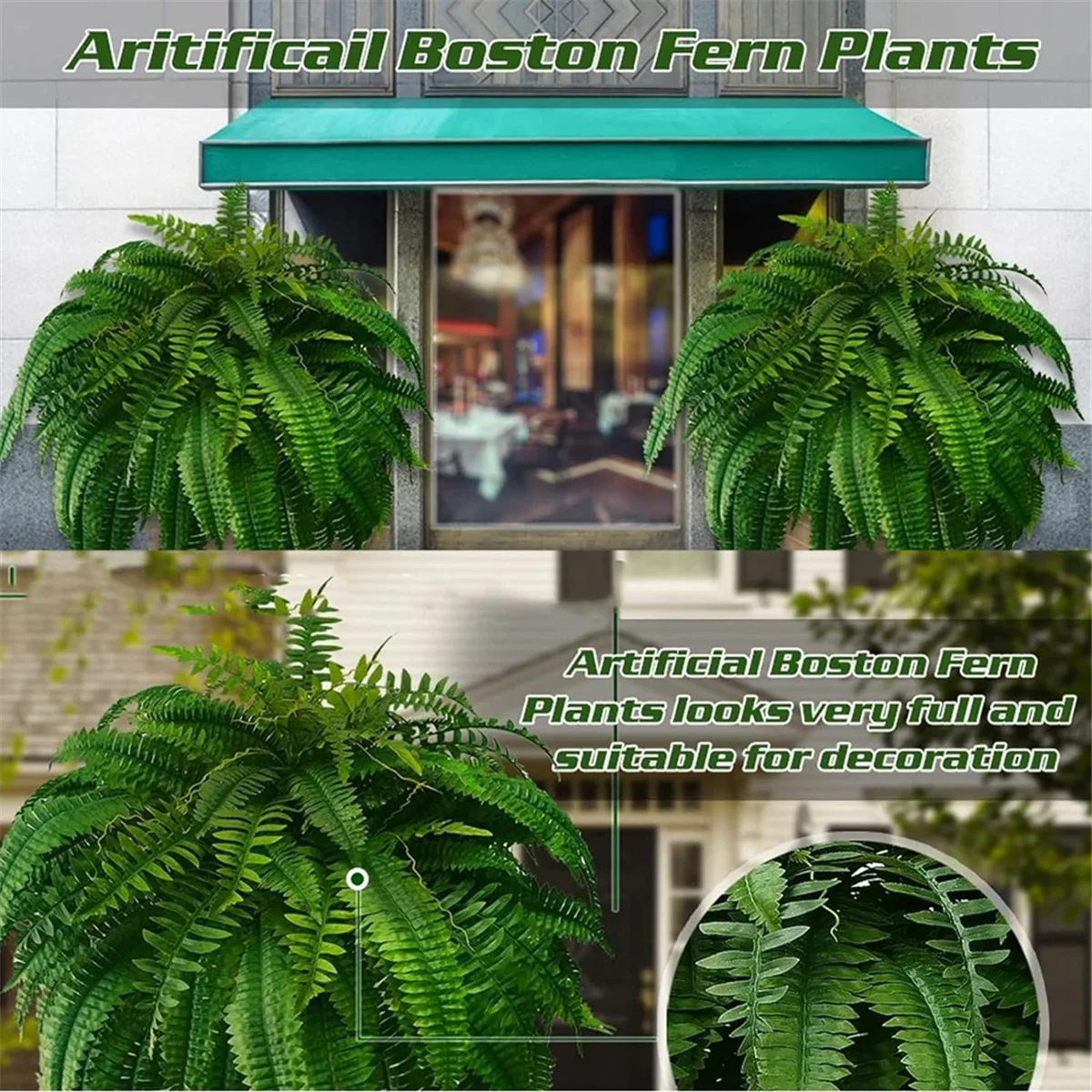 Feliz boston artificial realista uv, feltros artificiais para ao ar livre, feltros falsos, plantas artificiais