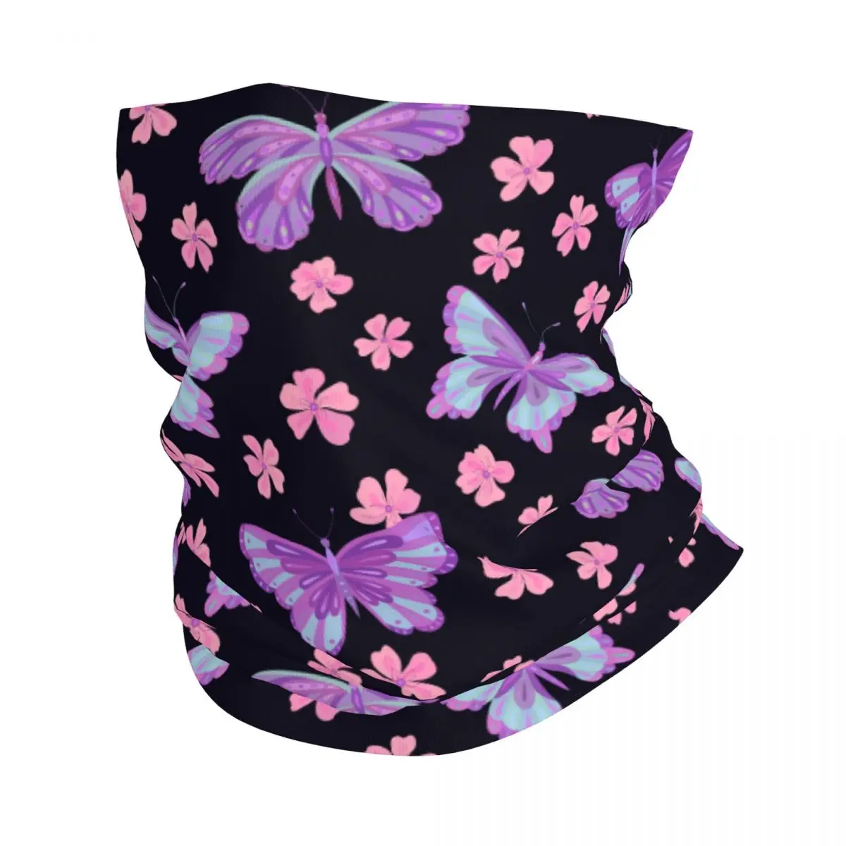 

Butterfly Sakura Flowers Bandana Neck Gaiter Printed Cute Pattern Mask Scarf Multi-use Face Mask Running Unisex Adult Windproof