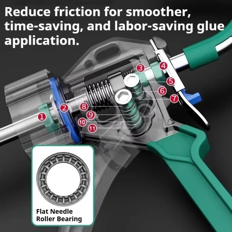 Convenient Labor-Saving Caulking Gun Auto Cut-Off Sealant Applicator Structural Adhesive Silicone Glass Glue Sealing Tool