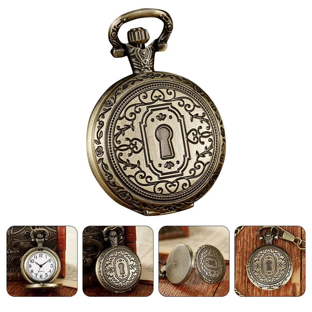 

Retro Pocket Mens Women Quartz Large Flip Pocket Watch Classic Watches Gifts Lightweight Retro Watch Compact Size
