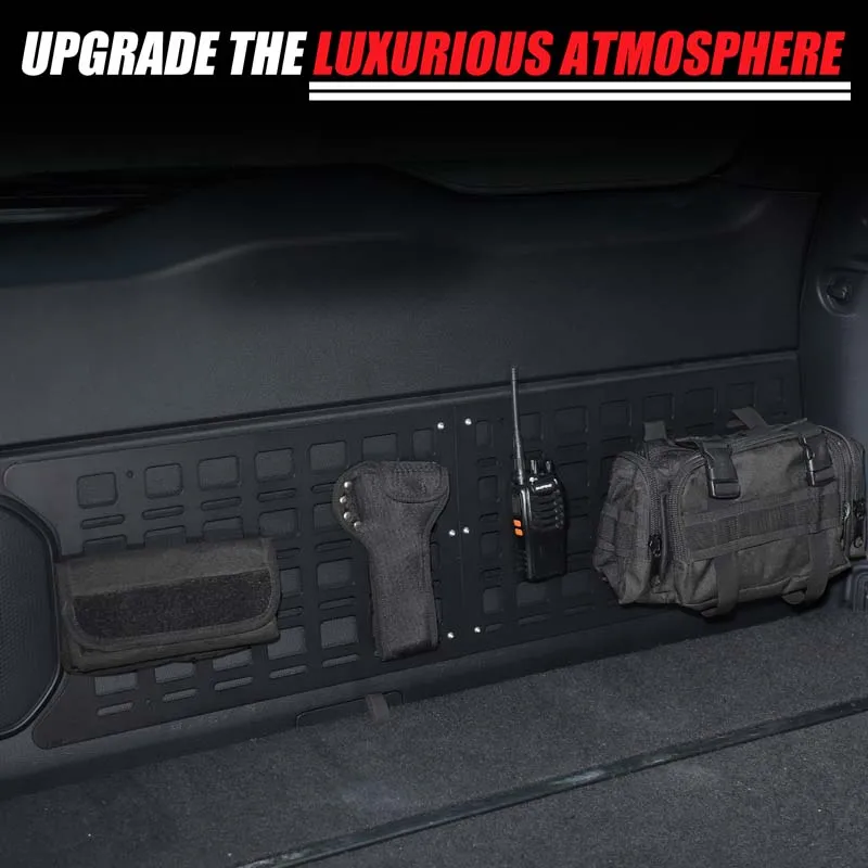 لتويوتا لاند كروزر برادو 2024 سبائك الألومنيوم الأسود سيارة الباب الخلفي تمديد لوحة التخزين الملحقات الداخلية العملية