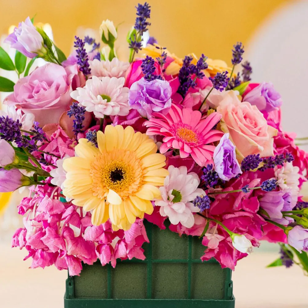 سلة قفص الزهور، تشكيلة زهور عملية بسيطة، طين سريع الامتصاص للماء، رغوة الزهور لعيد ميلاد الزفاف #3