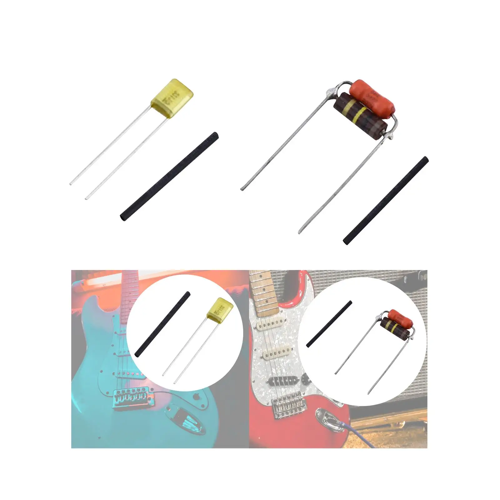 حجم الجيتار الإلكتروني / مجموعة دوائر التنزف الثلاثية، مكثف الجيتار مع جميع المقاومة