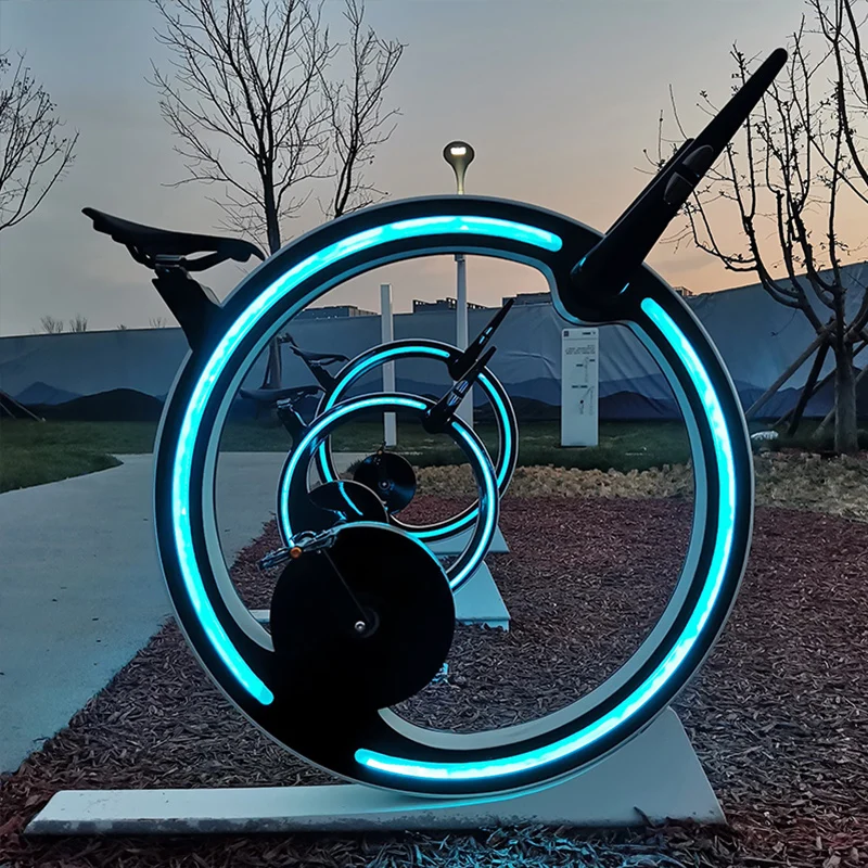 Interactive Kids Water Play Riding Equipment, Long Service Power Component Amusement Park LED Water Bicycle For Venue Operation