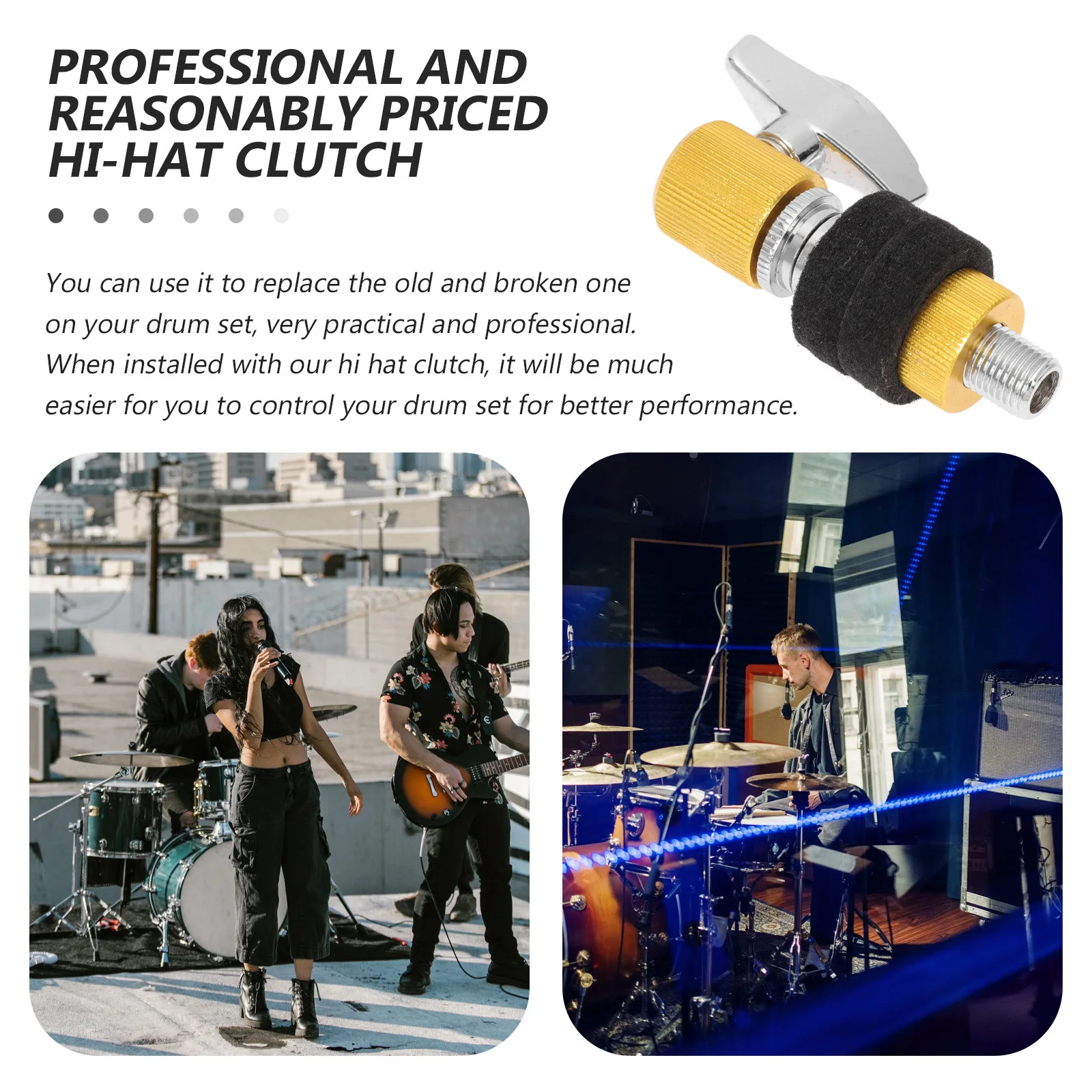 

Jazz Drum Clutch Accessories - Hat Cymbal -hat Percussion Instrument Quick Release