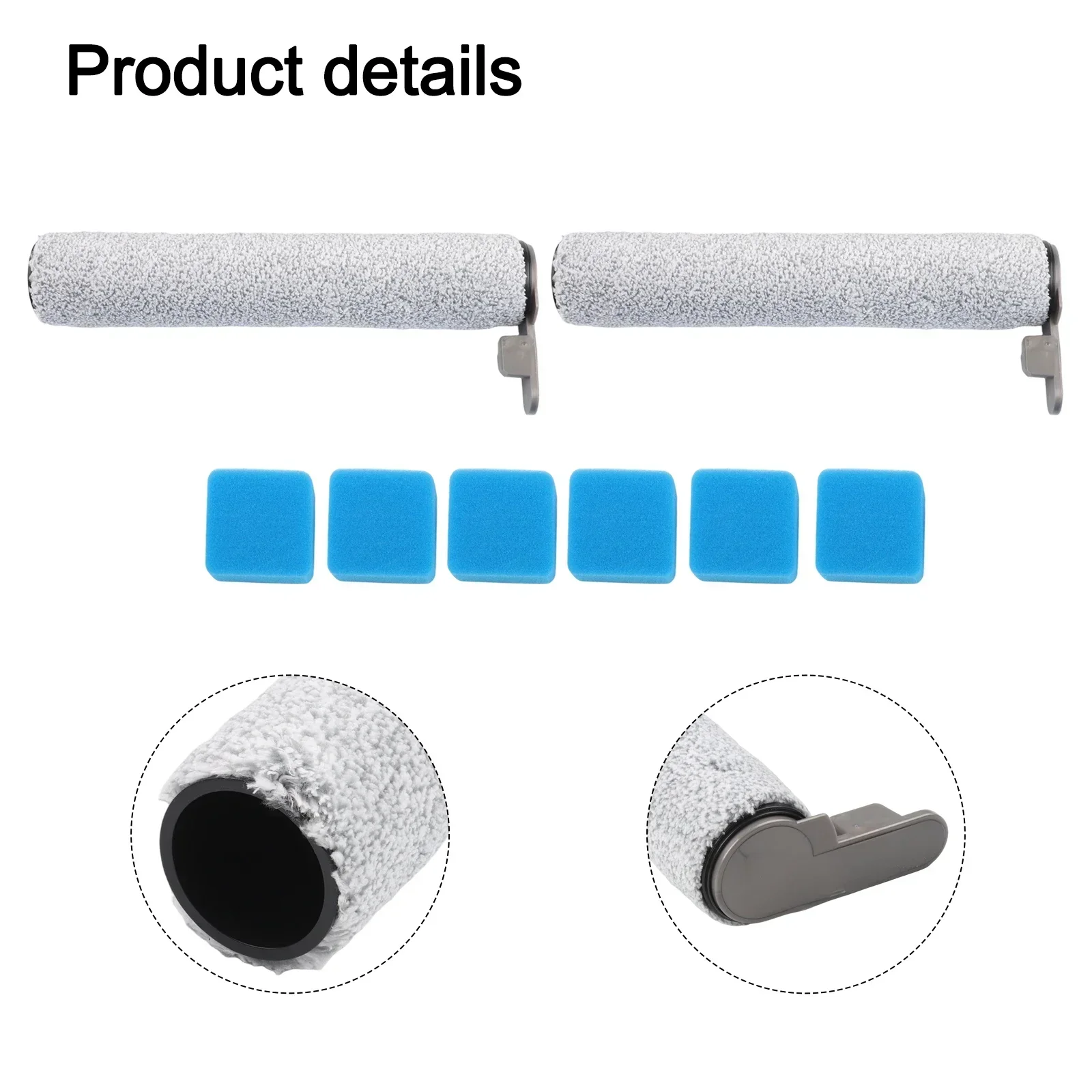Roller Brush Filters Kit For JONR ED12 Pro Cordless Wet And Dry Vacuum Cleaner Household Cleaning Appliance Accessories