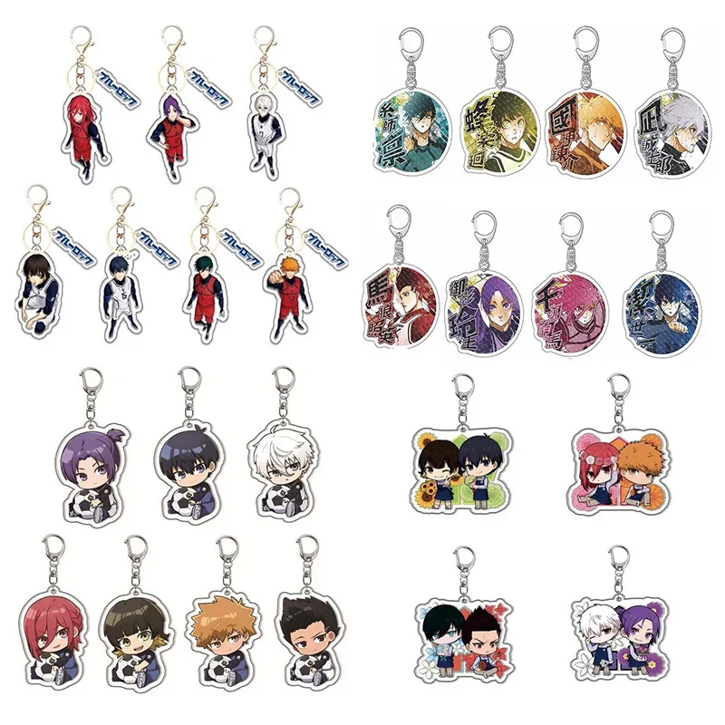 

20pcs/lot Anime BLUE LOCK Keychain Cartoon Figure Isagi Yoichi Seishiro Nagi Key Chain Accessories Backpack Pendant Prop Gifts