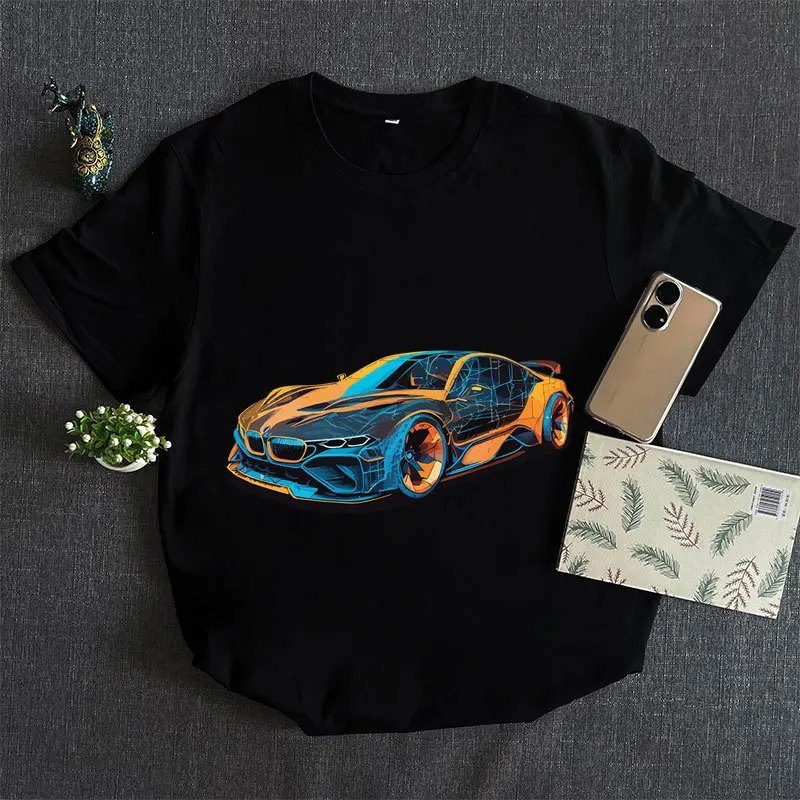 Sports Cool sports car Iron Sticker Patch For Clothing Men\'s and Women\'s T-shirts DIY Jacket Patch Cool Stickers