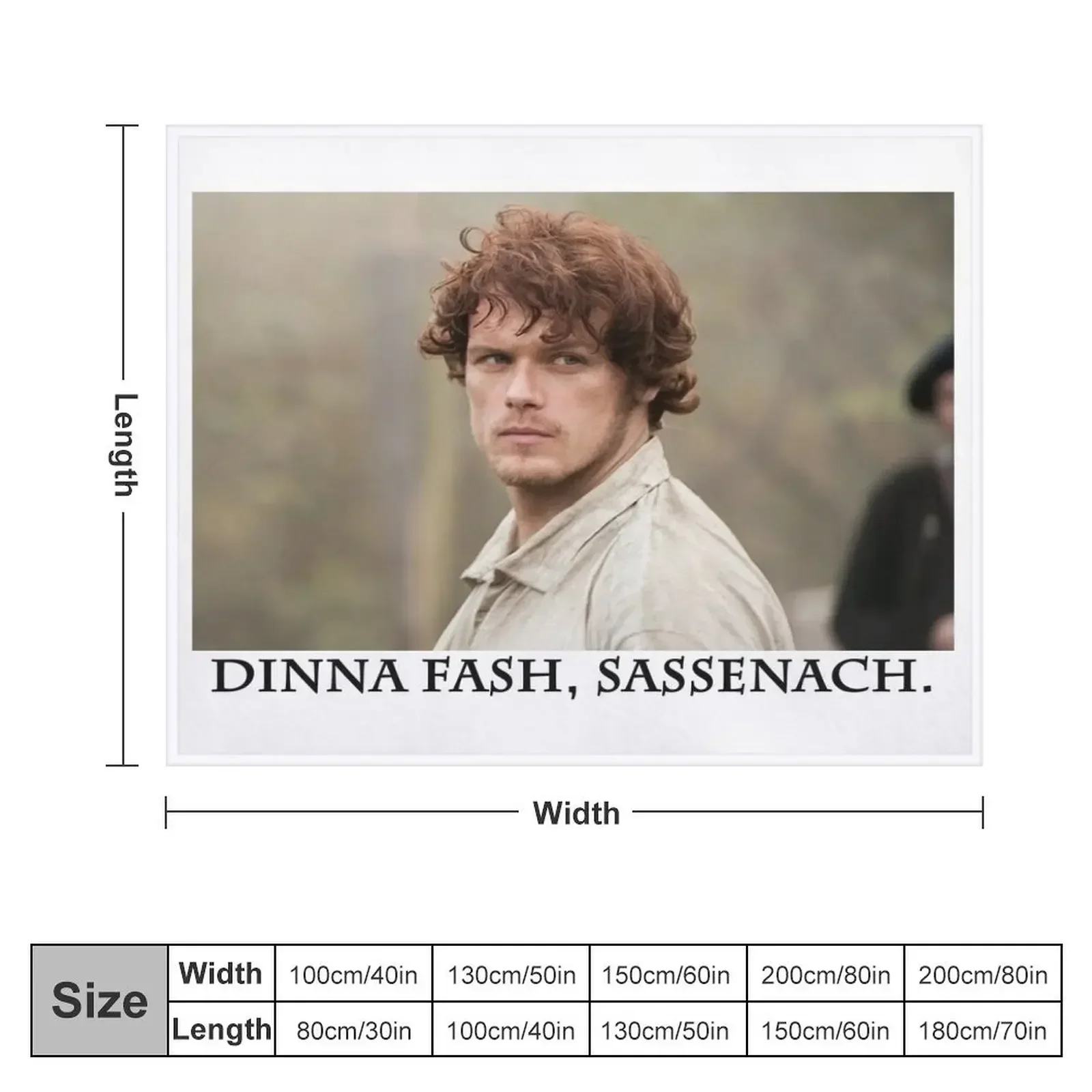 Dinna fash, Sassenach. Throw Blanket Cute Plaid For Decorative Sofa Blankets