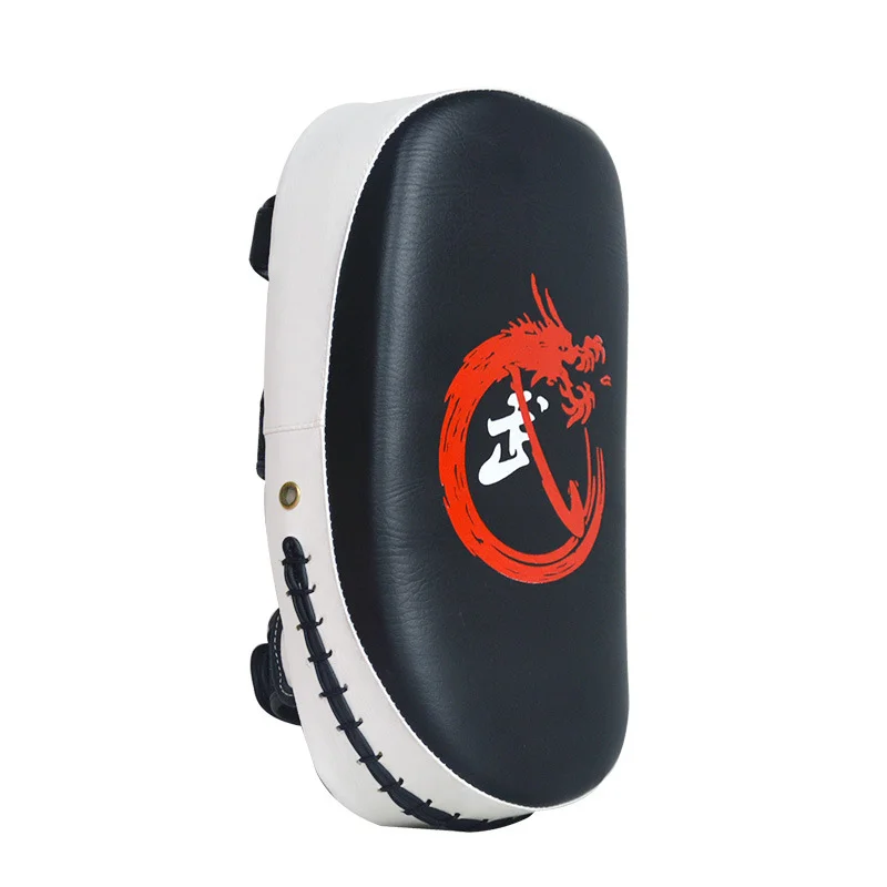 Foot Target Pad Curved Boxing Muay Thai Hand Target Wear Resistant Shock-Absorbing Faux Leather Kick Target Sanda Training