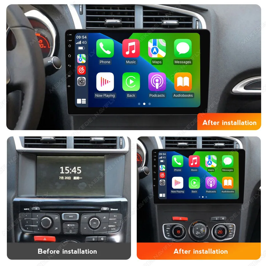 Android Screen Carplay Radio For Citroen C4 C4L DS4 2012 - 2017 Multimedia Receiver Auto Wireless CarPlay GPS Stereo Head Unit