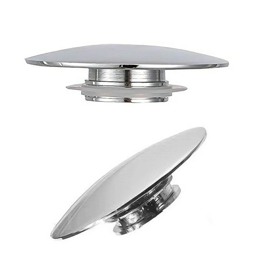 Tapón superior para fregadero, accesorios de 66mm, tapón para fregadero cromado plateado, tapón para lavabo, tapón para residuos, acabado cromado