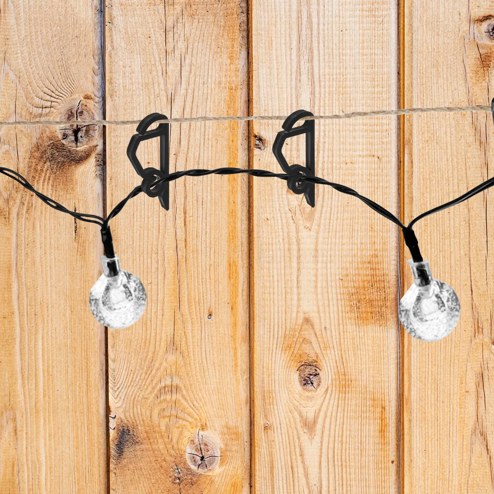 Christmas Lights Outdoor - 120Pcs Weather Resistant Screw-in Hooks for