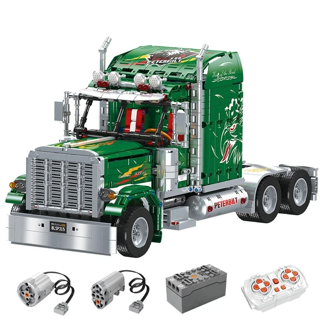 

JJ9069 DIY Remote Control Trailer Truck Front Model Building Block Technical Educational Assembly Toy Bricks For Boys Adult Gift