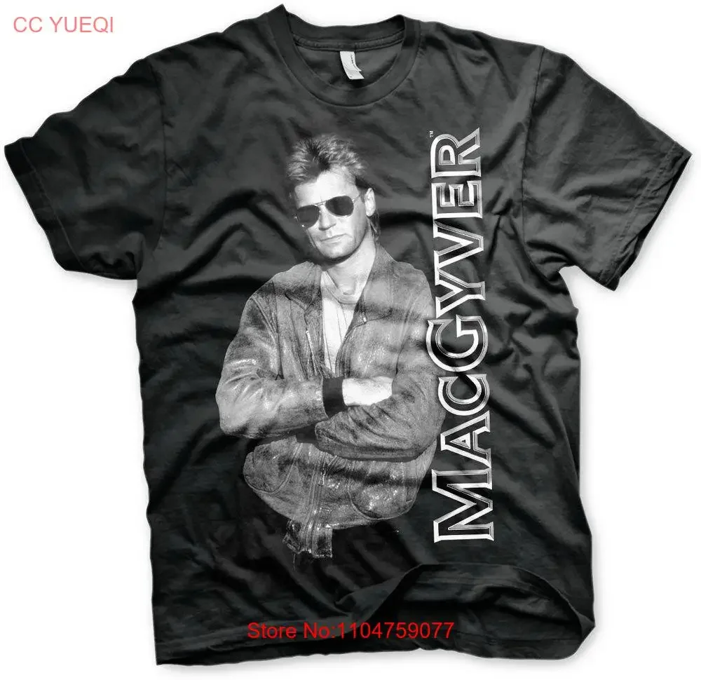 تي شيرت MacGyver رائع CBS 1 MG002 H59 13 عتيق مغسول موضة أوم قابل للتنفس للارتداء اليومي ممتد متعدد الاستخدامات