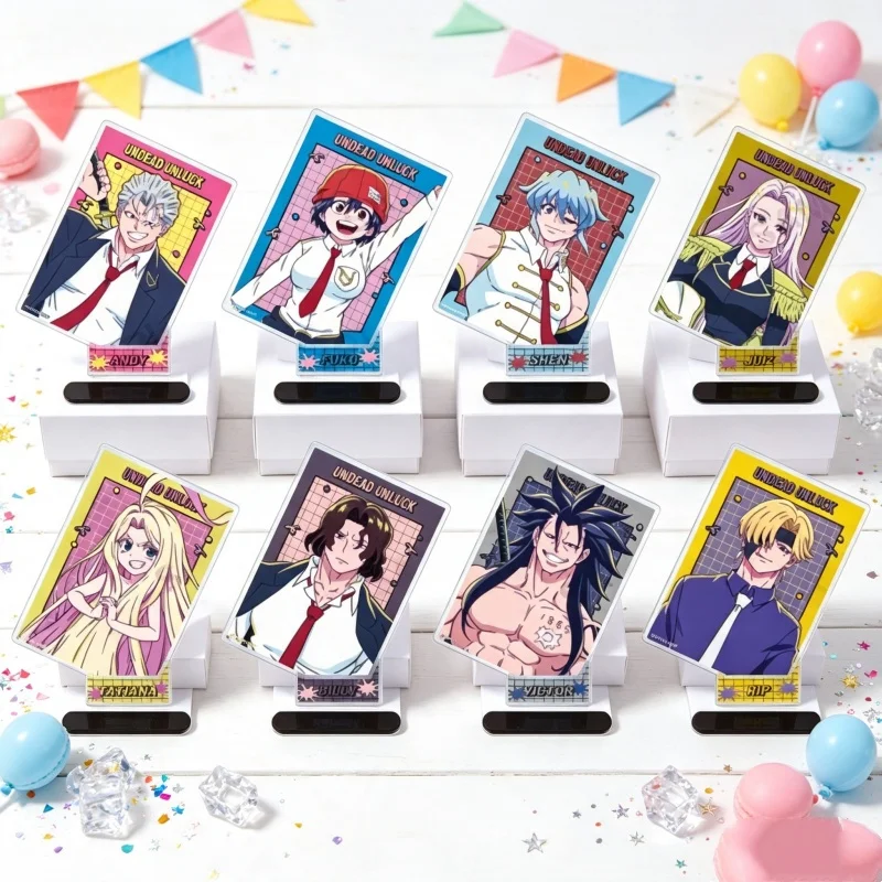 Highly popular anime Anime Undead Unluck Keychain Acrylic Stand Figure Fuko Izumo Desktop Ornament Trinket Fans 10cm Gifts