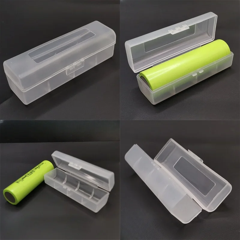 1pc pp fosco branco 18650 caixa de armazenamento de bateria para seção única pontiaguda estendida, cabeça plana única, seção dupla ou 4 peças