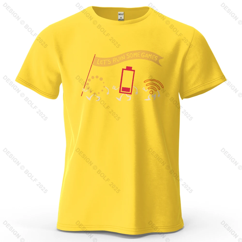 Let's Ruin Some Games Printed Women's T-shirt Cartoon Printed Women's Top Casual Personalized Street Style