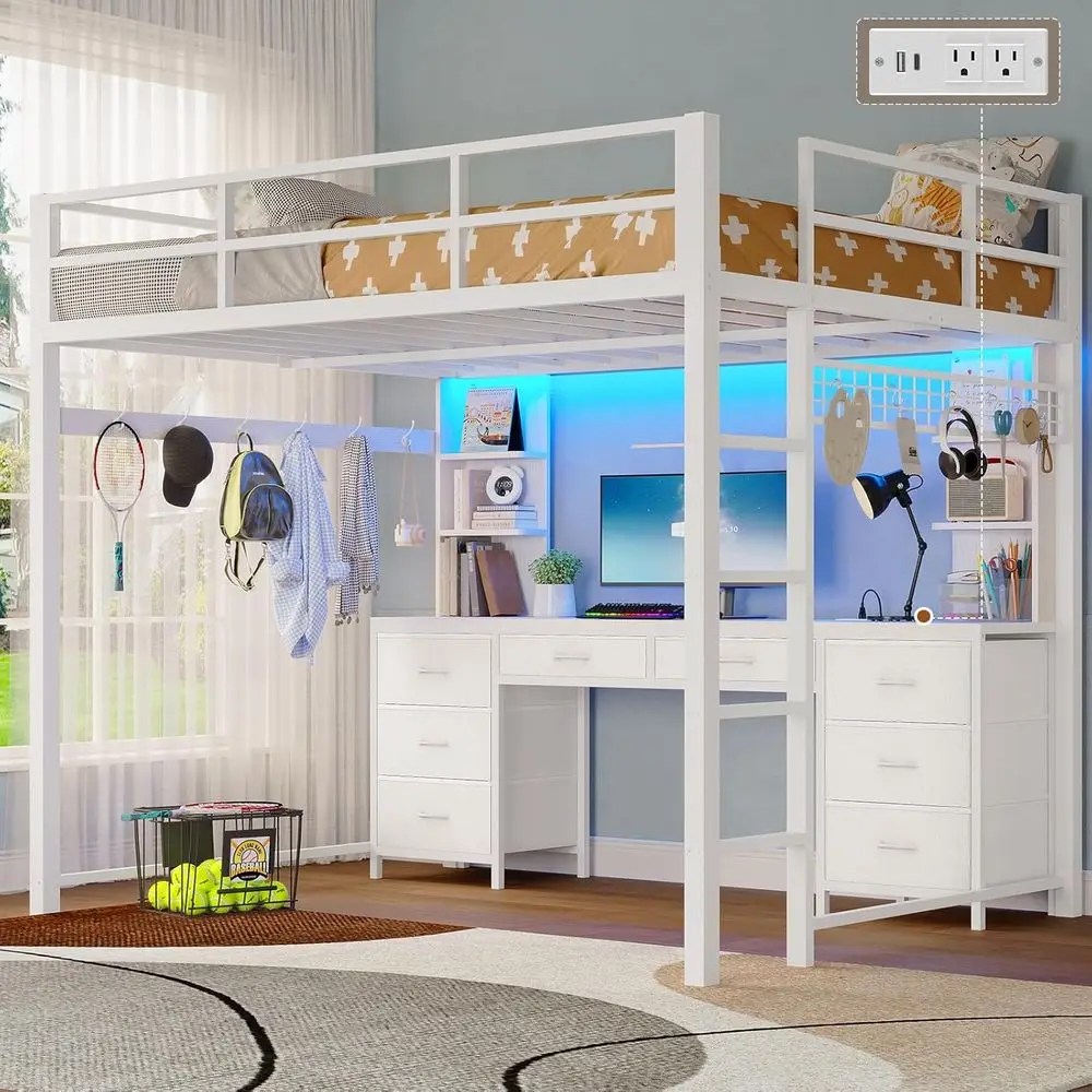 Loft Bed With Desk,…