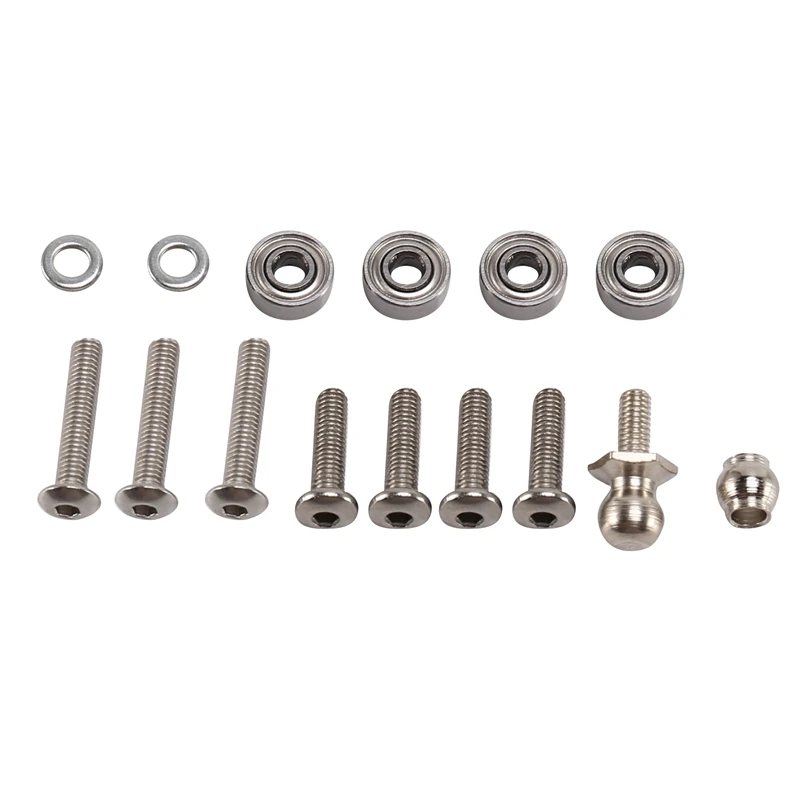 Aluminum Alloy Ball Bearing Crank Steering Set for Tamiya TT02 TT-02 TT02D TT-02D 1/10 RC Car Upgrade Parts Accessories