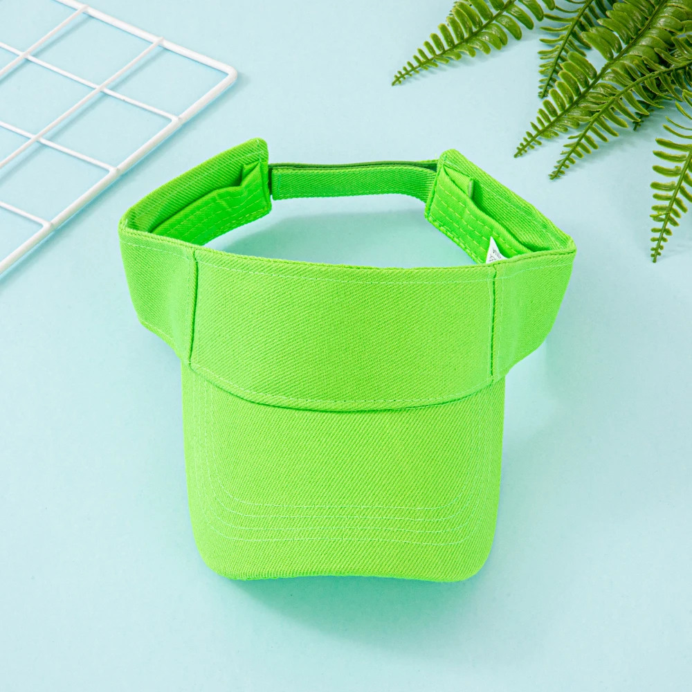 Baumwoll-Sonnenblende für Damen und Herren – Verstellbare Baseballkappe mit offenem Oberteil für Sport, Laufen, Golf, Strand – Mehrere leuchtende Farben – Detail 8