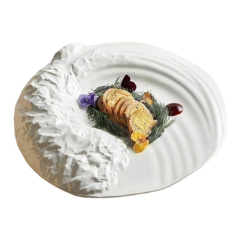 

Shanhai ceramic tableware, western-style tableware, flat special-shaped tableware, cold dish set