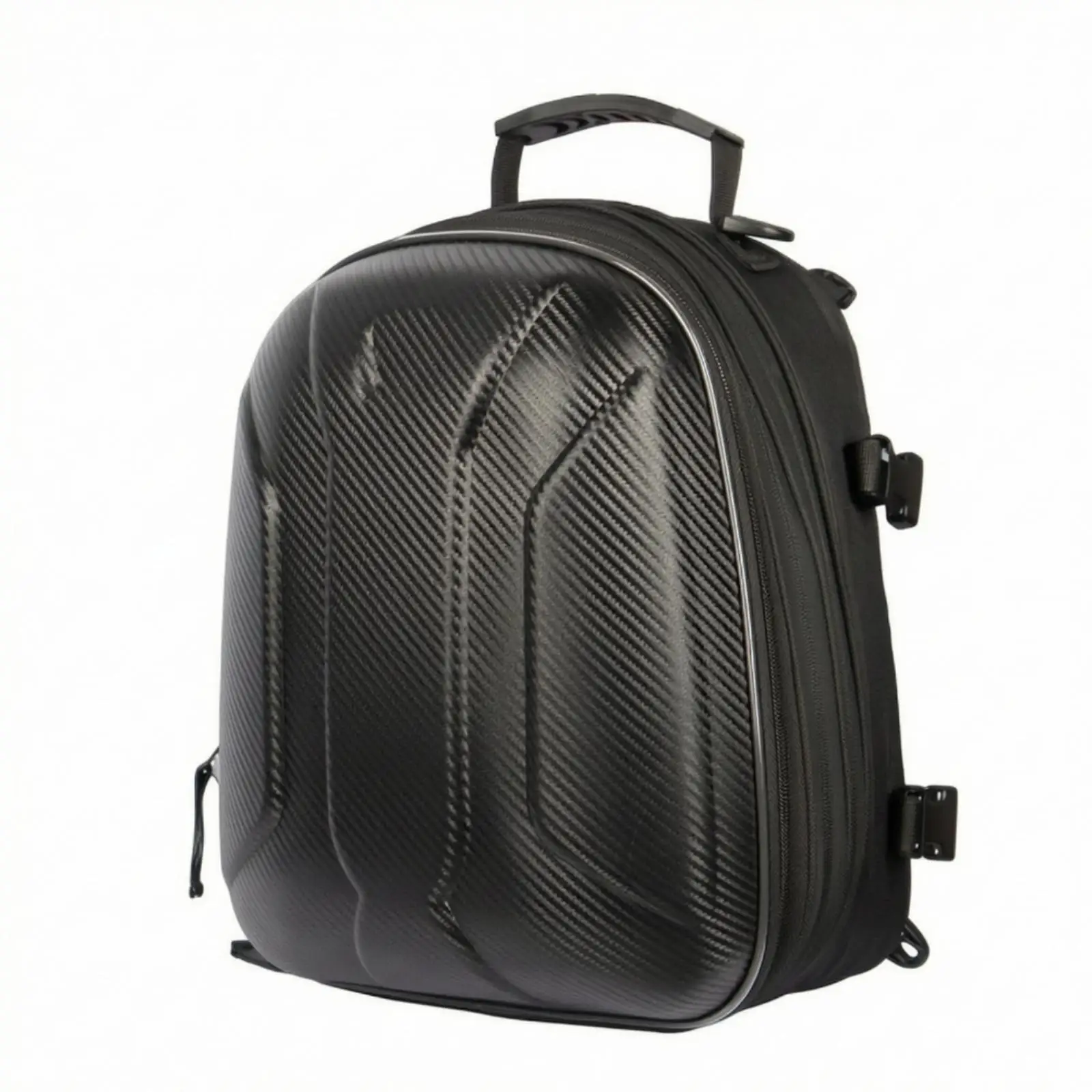 Expandable Motorcycle Tail Bag with Rain Cover Dual Use Motorcycle Rear-Seat Bag Secure for Travel Riding Riders, Commuters,