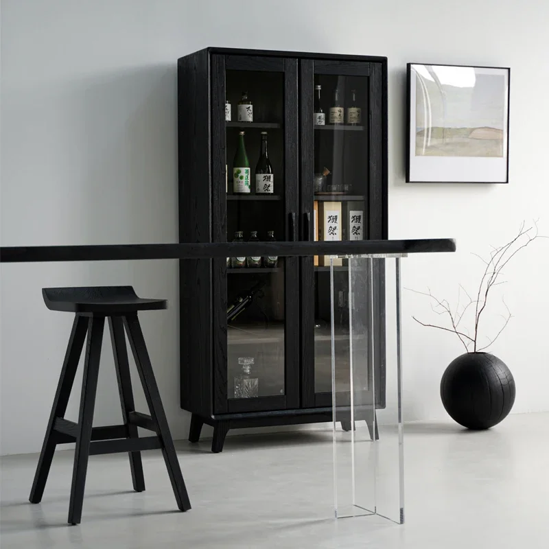 Mini Restaurant Glass Cabinet Display Glasses Jewelry Coffee Bar Cabinet Glass Vitrinas Cristal Expositoras Hotel Furniture