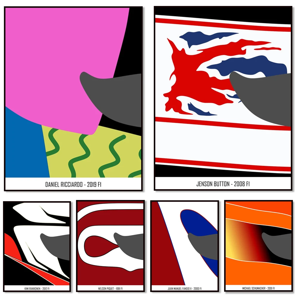 Modern minimalist helmet poster