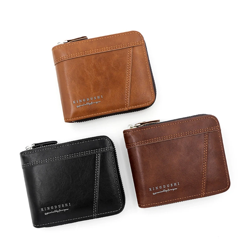 New Fashion Men's Wallet Genuine Leather Men Wallets Premium Product Real Cowhide Multi Function Wallets for Man Short Walet