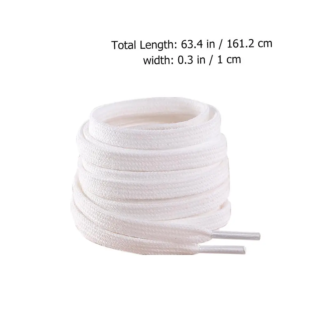 3 Pairs Canvas Shoes and Laces Flat Shoelaces Double Layer for Sneakers Tie Cotton Ties