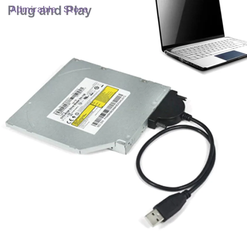 [W]USB 2.0 SATA Cable CD/DVD-ROM Drive Cable Optical Driver Adapter Cable For PC Laptop Notebook