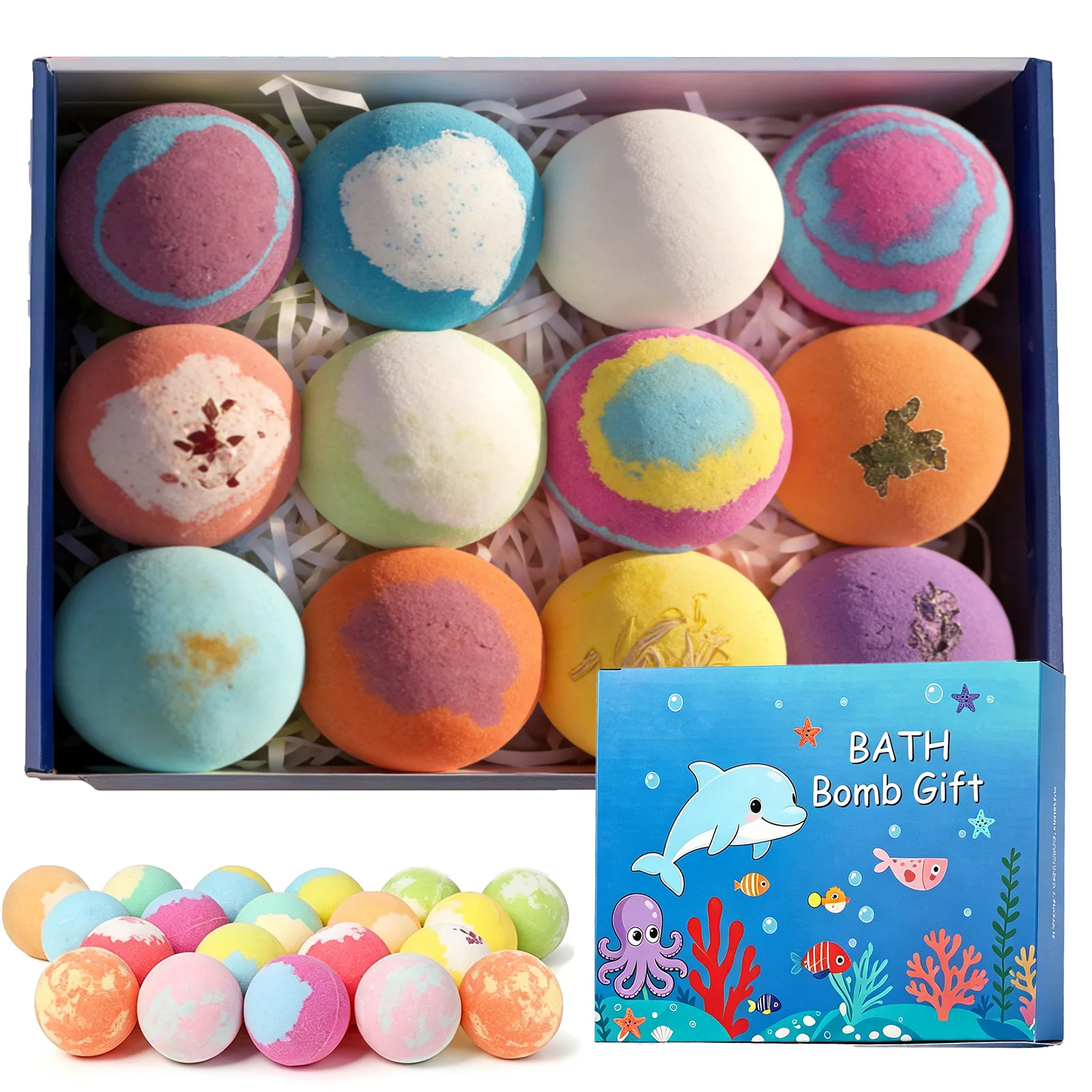 

Набор из 12 органических бомбочек для ванны с игрушками-сюрпризами внутри, с эфирными маслами, увлажняющий уход за кожей, расслабляющий подарок для мальчиков и девочек