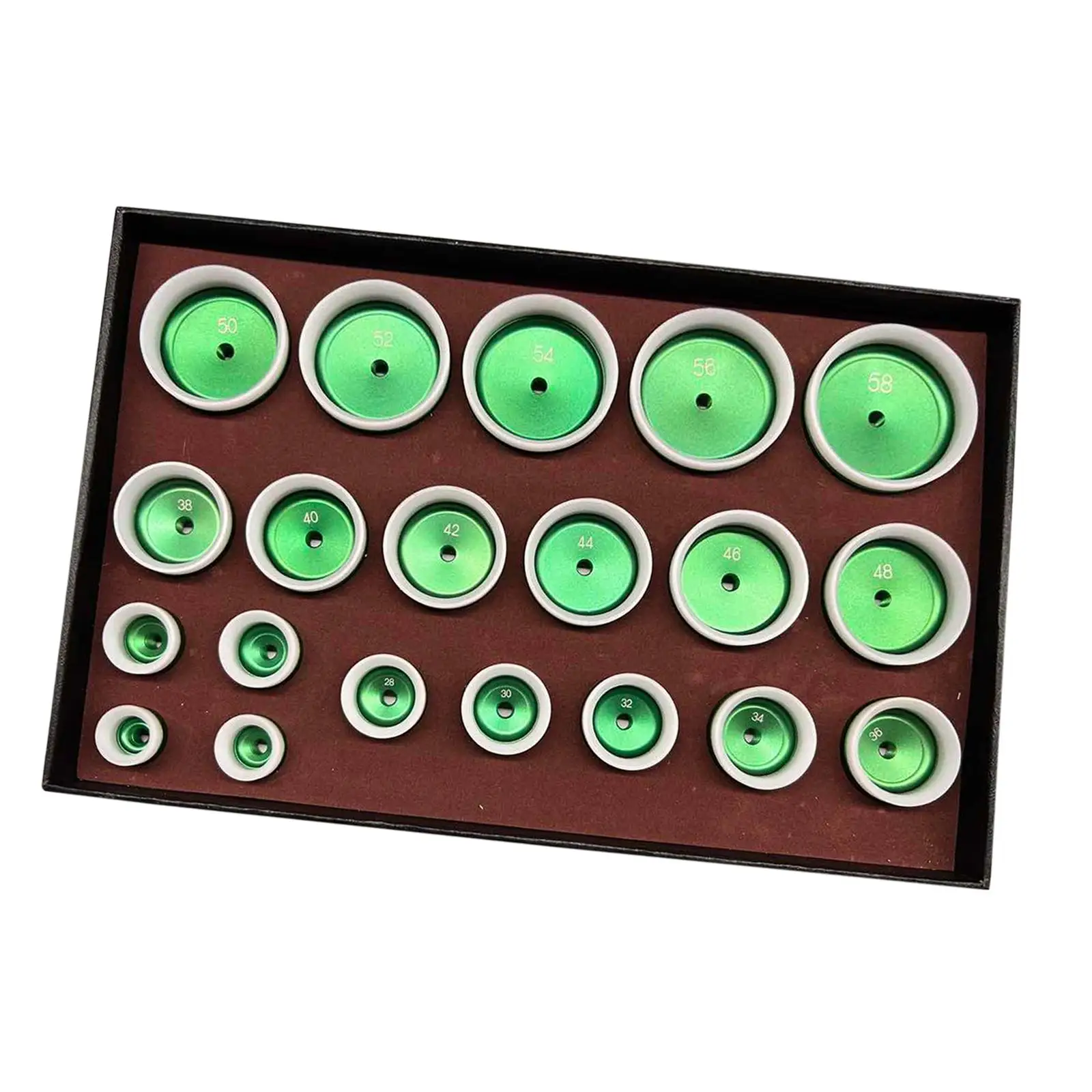 Premium Alloy Watch Press Dies Set Green Assorted Diameters Watch Repair Tool for Closing Case Backs