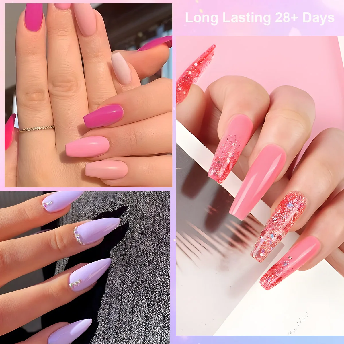 مجموعة مكونة من 12 قطعة من طلاء الأظافر، باللون الأرجواني، منتجات مانيكير عصرية على طراز الصالون، مناسبة للاستخدام بنفسك أو كهدية للعطلات #4