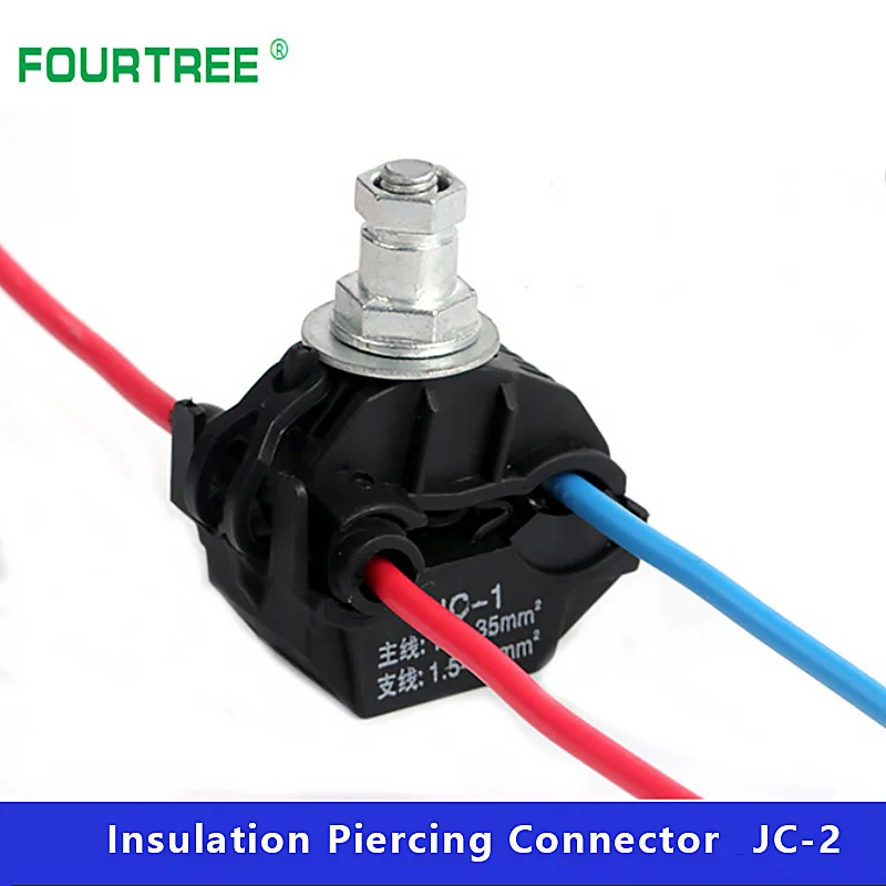 1Pcs Insulation Piercing Clamp No-Peeling Cable Connector Quick Splitter 1KV Main Line Section 16-95mm2 Branch 1.5-10mm2 JC-2