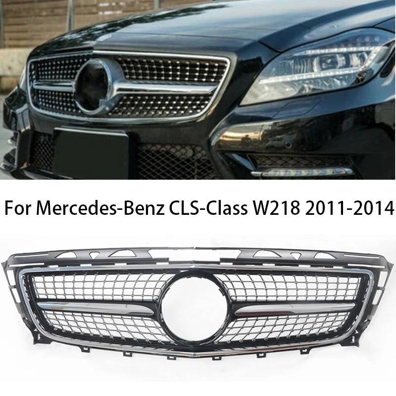 For Mercedes Benz CLS W218 C218 X218 CLS400 CLS350 CLS500 2011-2014 GT Style Car Front Bumper Grille Radiator Grill Tuning