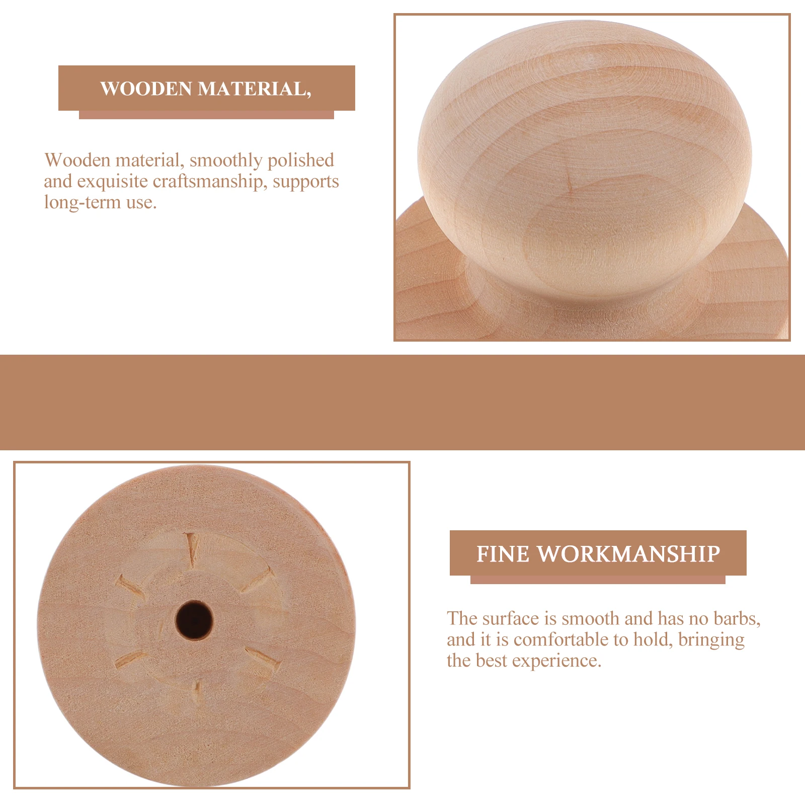 

6pcs Wooden Replacement Seal Handles Wax Seal Envelope Handles Wooden Stamper Diy Replacement Stamp Handle Parts Smooth