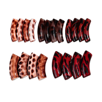 10pcs/lot 8/11mm Acrylic Leopard Bamboo Curved Tube Loose Bead for DIY Bracelet Necklace Jewelry Making Accessories Wholesale