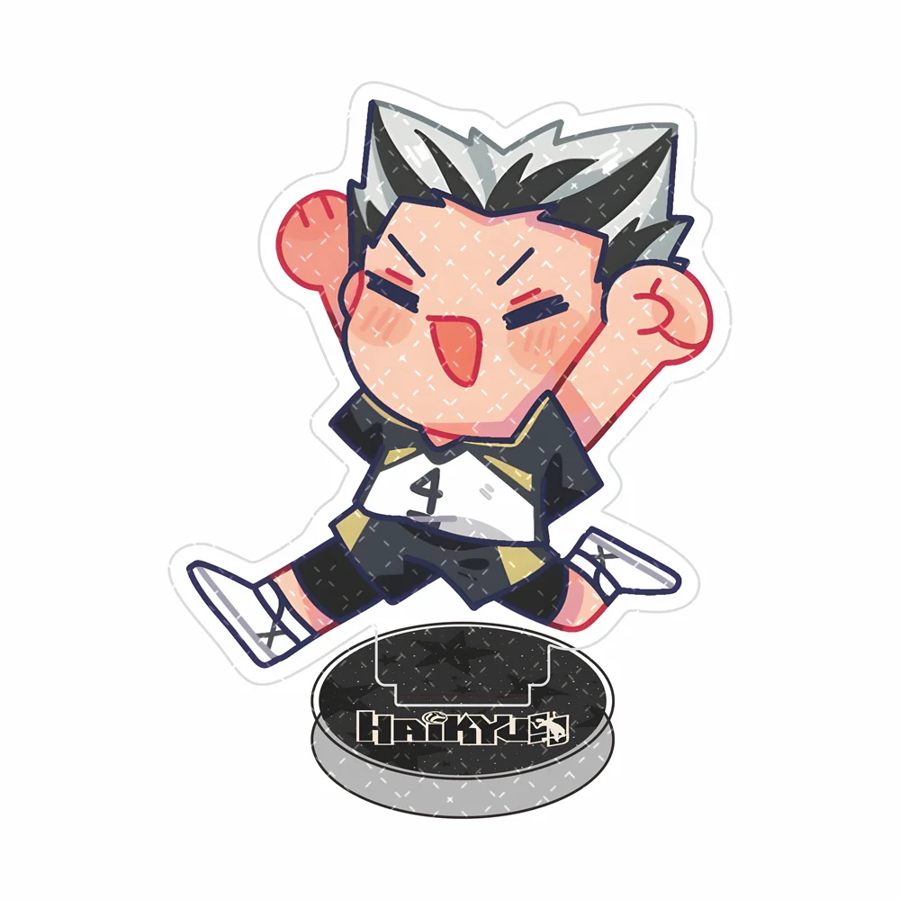 Haikyuu!! 10cm Sports Jersey Chibi Acrylic Stand Figure Anime Keychain Tabletop Decor Collectible Ornament Gift for Manga Fans