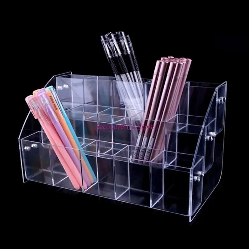 N3UC Minimalist Clear Acrylic Pen Holder Desk Writing Tool Display Stand