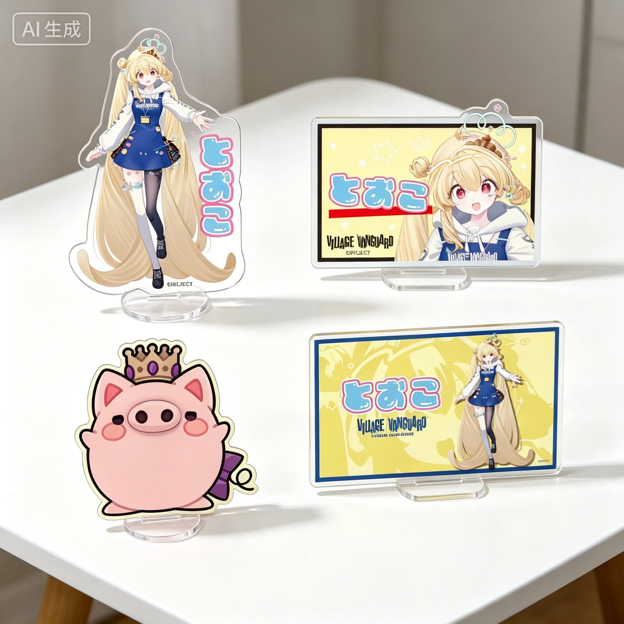 

Virtual YouTube Vtuber URS-No.1005 Queen Acrylic Stand Model Plate Keychains desk decorations cartoon character Desk Decor